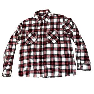 Men's Off White™️ Red & Black Plaid Shirt (NWOT)